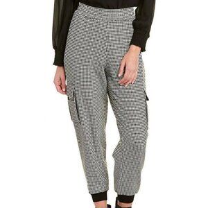 Alice + Olivia Dede smocked houndstooth joggers
